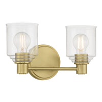 14'' Vessair Vintage Brass 2 Light Bath Vanity