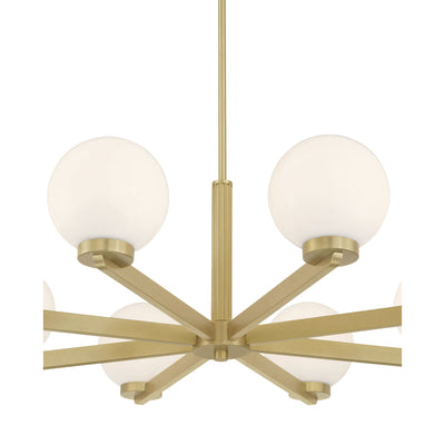 10.5'' Ardeva Vintage Brass 8 Light Chandelier