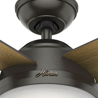 44 inch Dempsey Noble Bronze Ceiling Fan with LED Light Kit and Handheld Remote