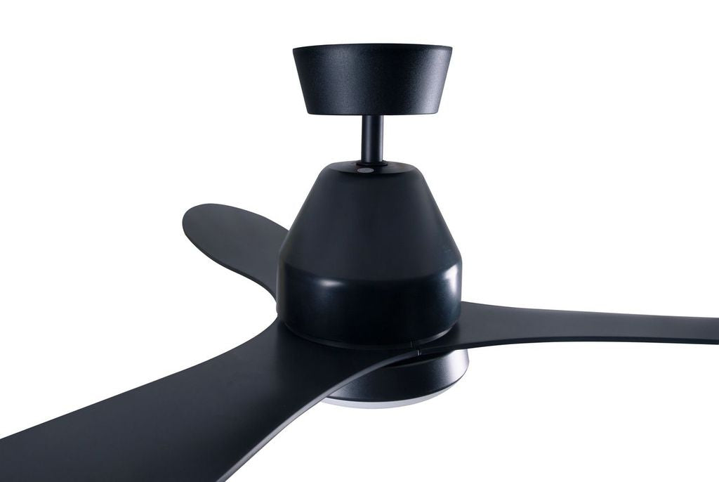 56 Inch 1 Light LED DC WiFi Indoor Outdoor Smart Fan in Black with Remote