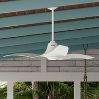 60 inch Arwen ENERGY STAR® Matte White Damp Rated Ceiling Fan with LED Light Kit and Handheld Remote