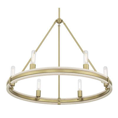 25.5'' Rovessa Vintage Brass 6 Light Chandelier
