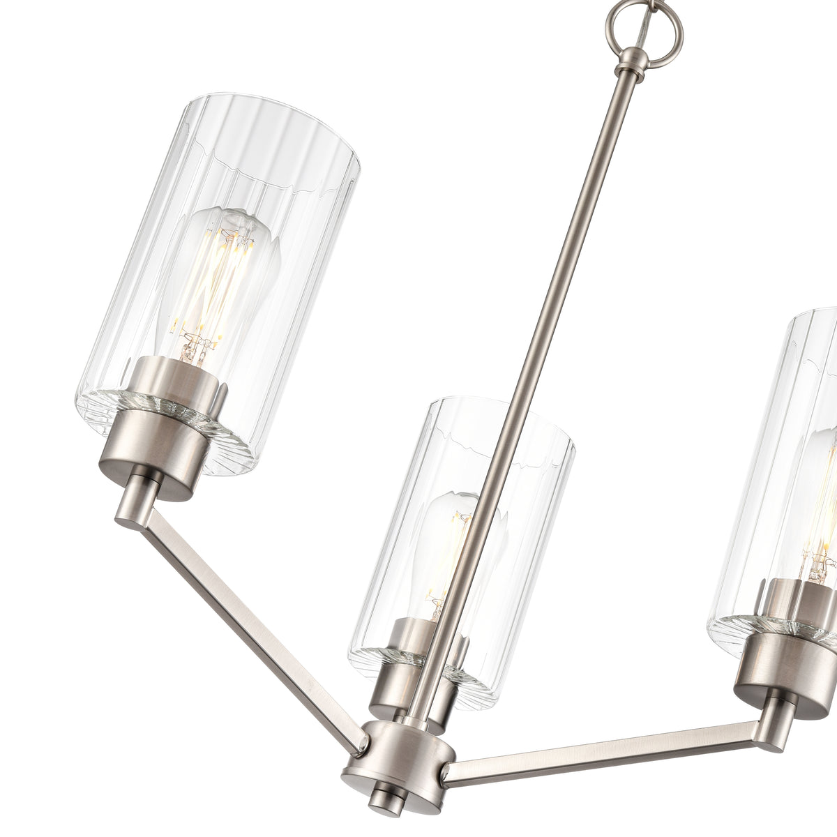 22.25'' Beverlly Brushed Nickel 3 Light Chandelier