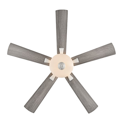52 Inch Galeson AC Matte White Indoor Ceiling Fan 5-Blade 2 Lights Reversible