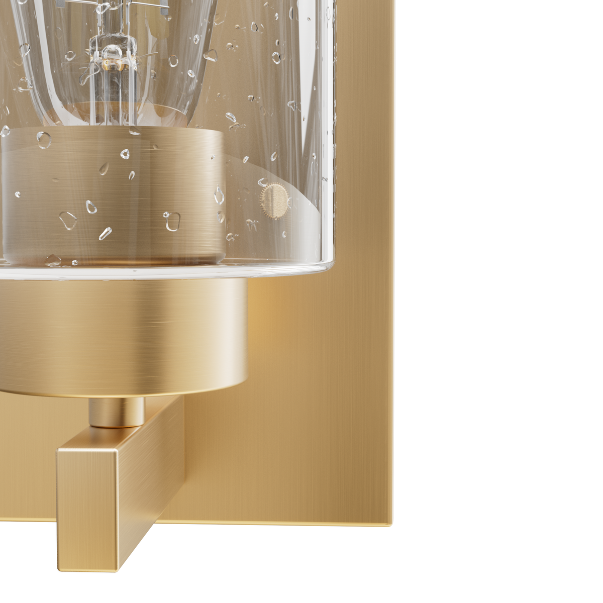 Hartland 9-inch 1-light Alturas Gold Wall Sconce with Seeded Glass