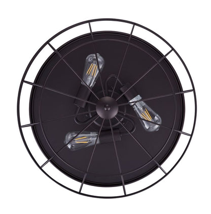 Industri 48 Inch 3 Light Bronze Ceiling Fan with Retractable Blades