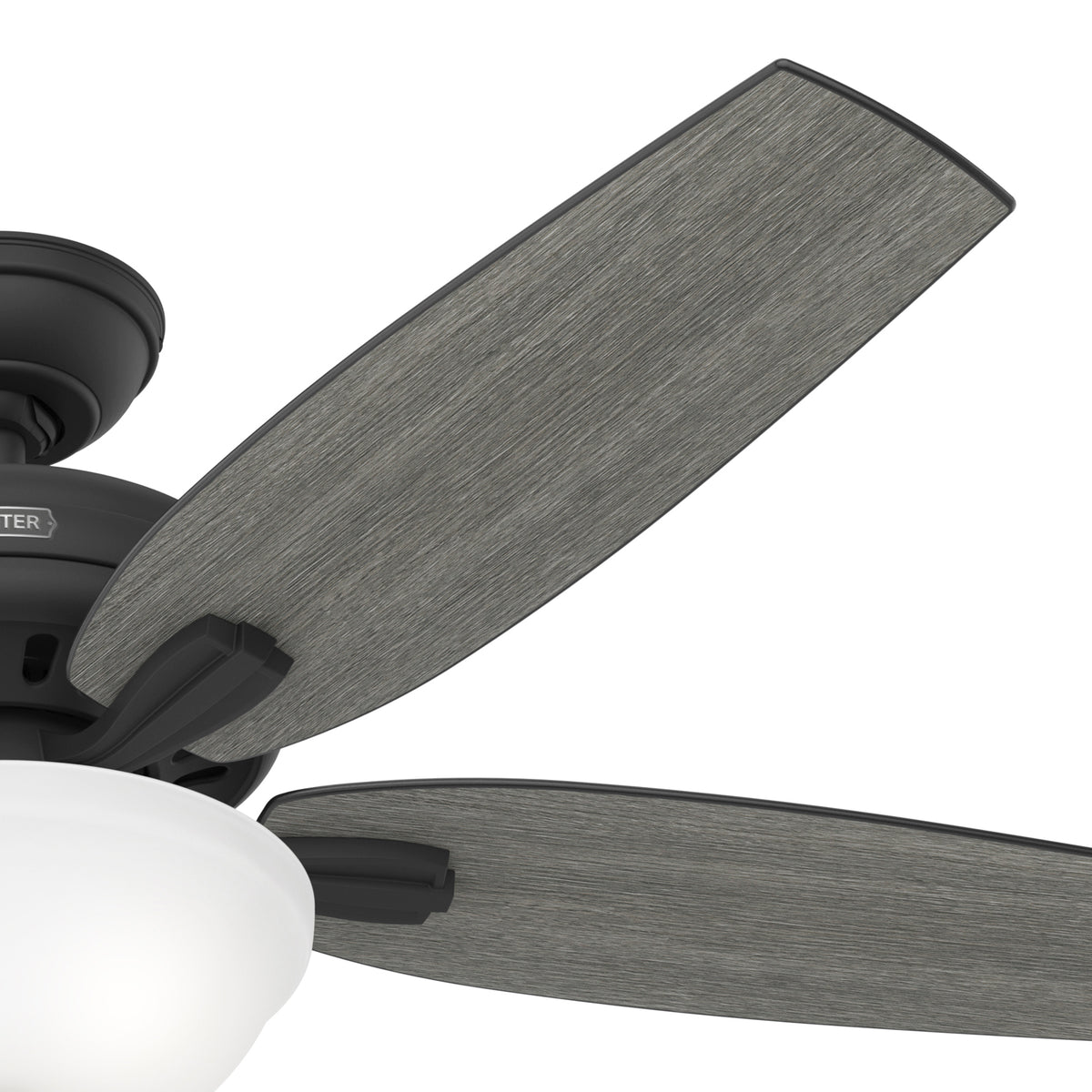 52 inch Newsome Matte Black Ceiling Fan with LED Light Kit and Pull Chain