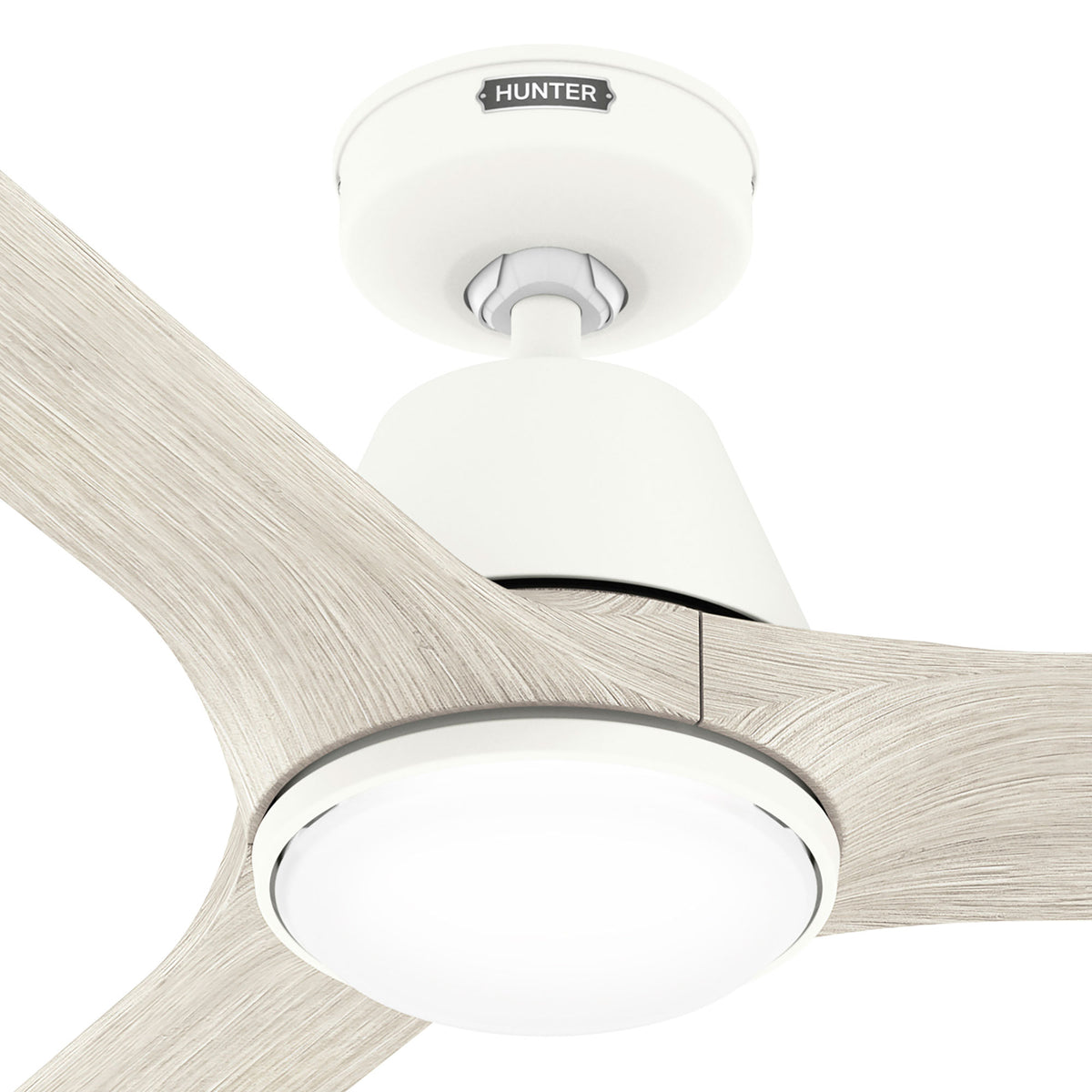 44 inch Aeronaut  Wi-Fi ENERGY STAR® Matte White Damp Rated Ceiling Fan with LED Light Kit and Handheld Remote