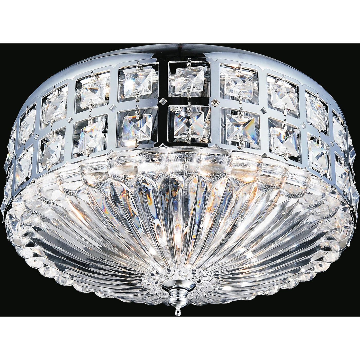Bloome 4 Light Chrome Flush Mount