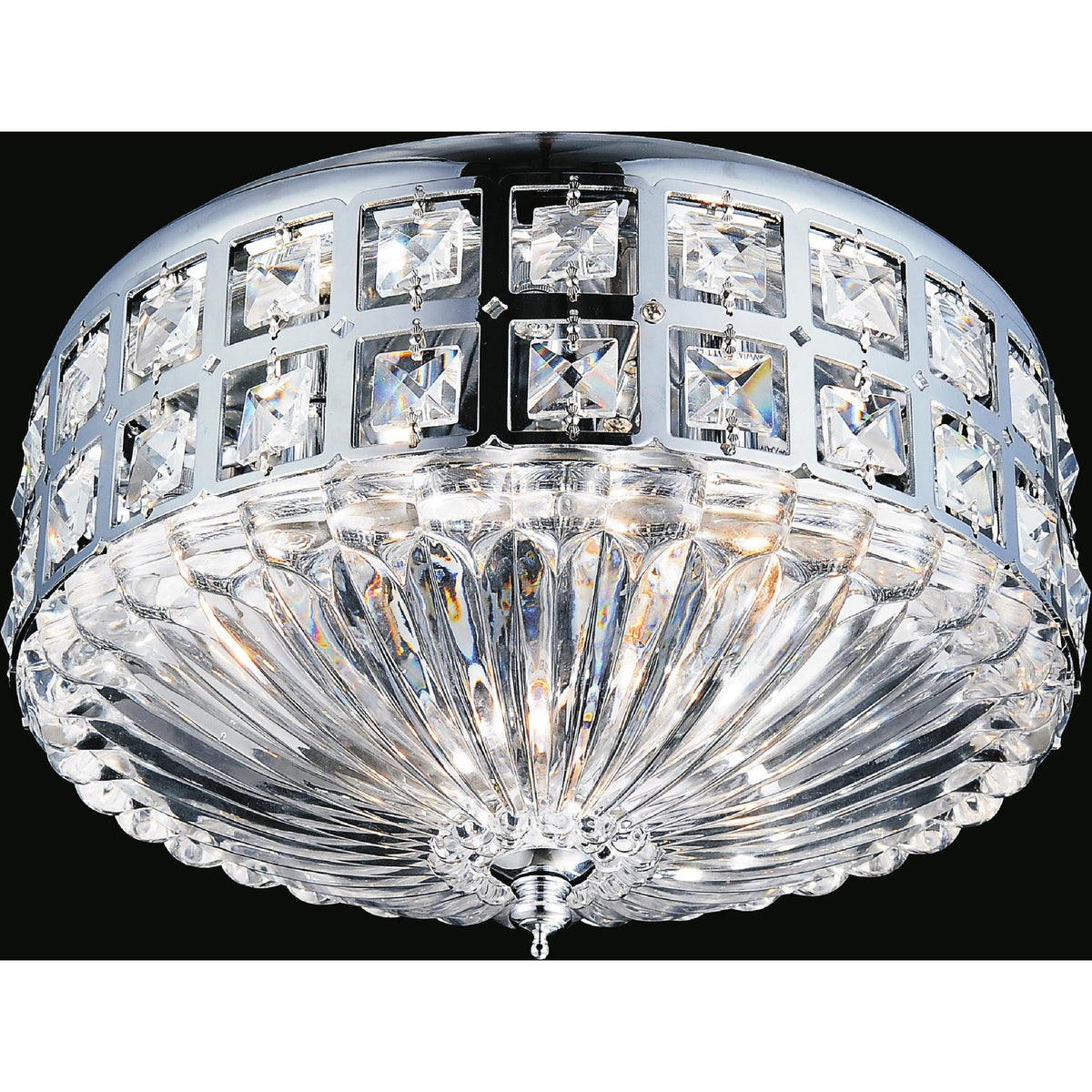 Bloome 4 Light Chrome Flush Mount
