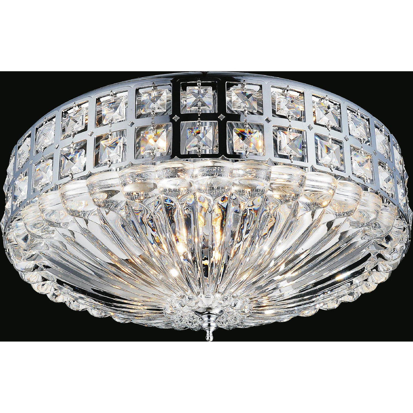 Bloome 6 Light Chrome Flush Mount
