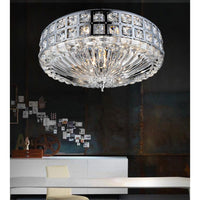 Bloome 6 Light Chrome Flush Mount