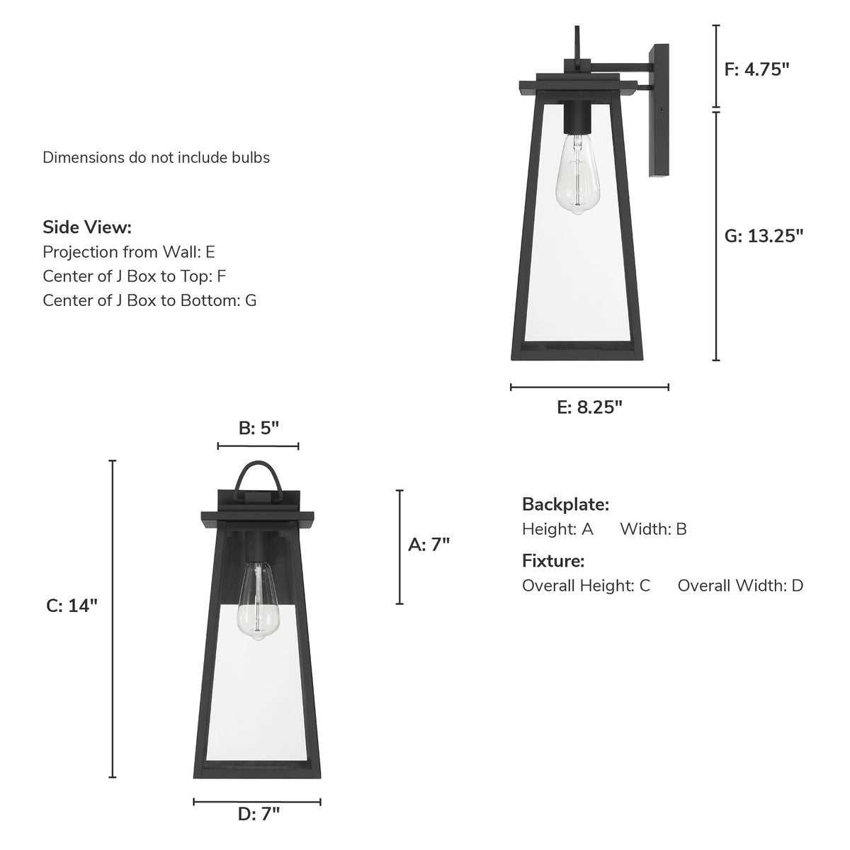 Ivory Dusk 18-inch 1-light Matte Black Outdoor Wall Light with Clear Glass
