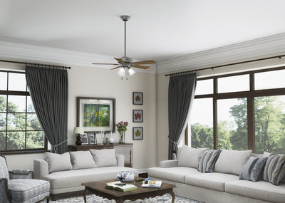 44 inch Swanson ENERGY STAR® Matte Silver Ceiling Fan with LED Light Kit