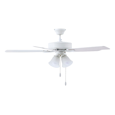 52 Inch Marisella AC Alabaster White Indoor Ceiling Fan 5-Blade 4 Lights Reversible