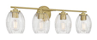 30.5'' Miravelle Vintage Brass 4 Light Bath Vanity