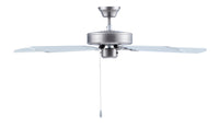 52 Inch Royal Star AC Brushed Nickel Indoor Ceiling Fan 5-Blade Reversible