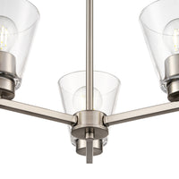 15'' Strayhan Brushed Nickel 3 Light Chandelier