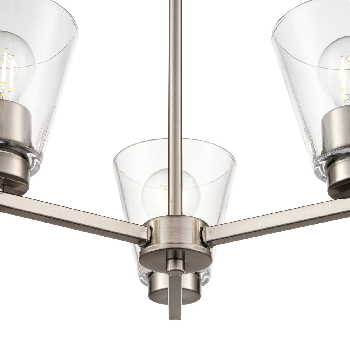 15'' Strayhan Brushed Nickel 3 Light Chandelier