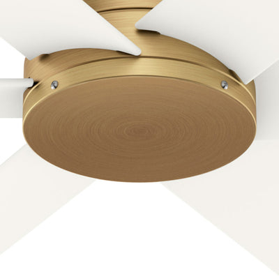 52 inch Kennicott Luxe Gold Damp Rated Ceiling Fan and Wall Control