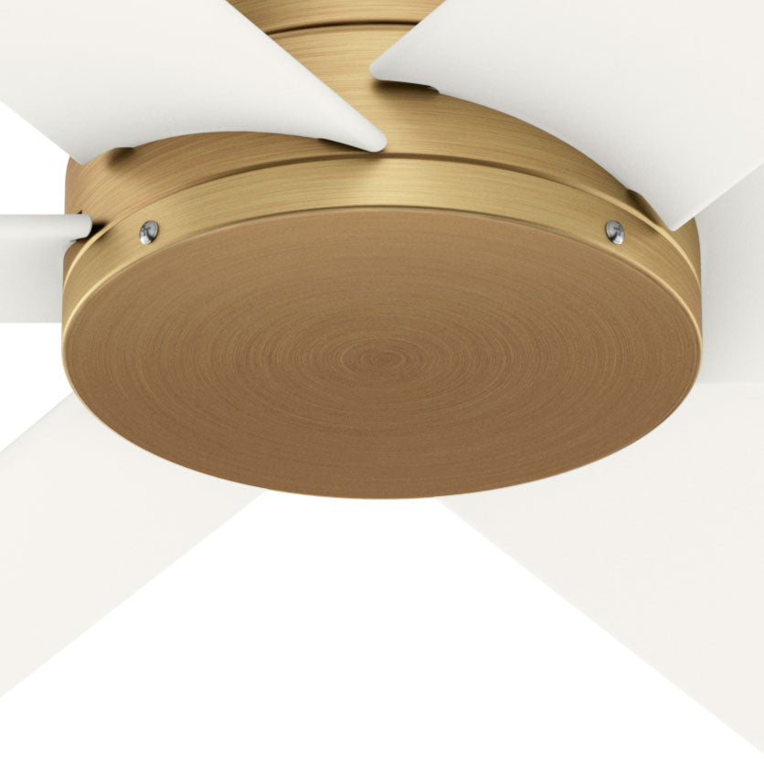 52 inch Kennicott Luxe Gold Damp Rated Ceiling Fan and Wall Control