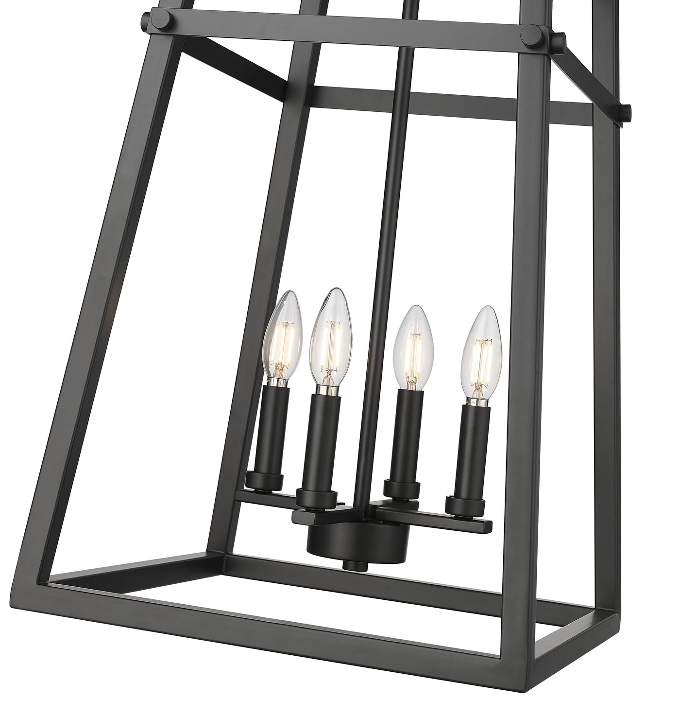 24'' Tellsa Matte Black 4 Light Pendant
