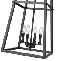 24'' Tellsa Matte Black 4 Light Pendant