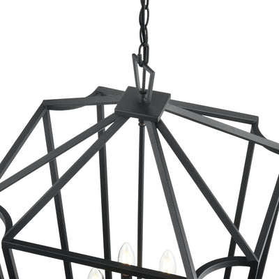 28.5'' Hylena Textured Black 6 Light Pendant