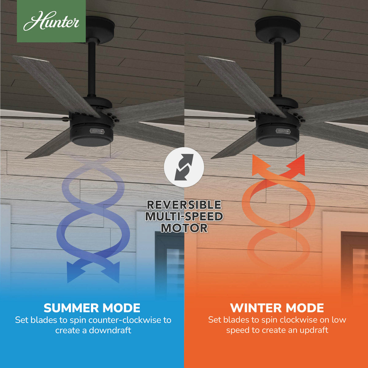 52 inch Burton Matte Black Damp Rated Ceiling Fan and Wall Control
