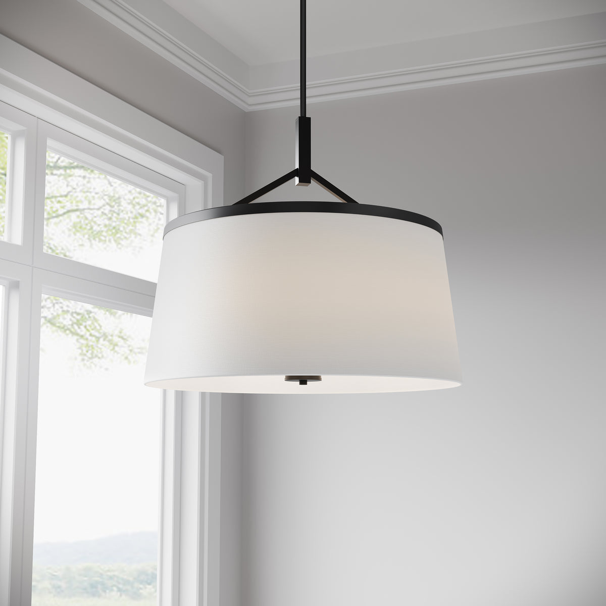 20.75'' Montrine Matte Black 6 Light Pendant