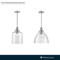 14.5'' Khrisa Brushed Nickel 1 Light Pendant