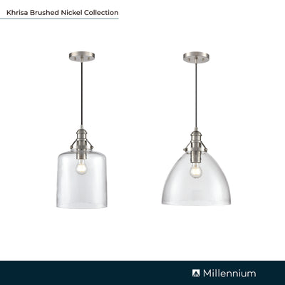 14.5'' Khrisa Brushed Nickel 1 Light Pendant