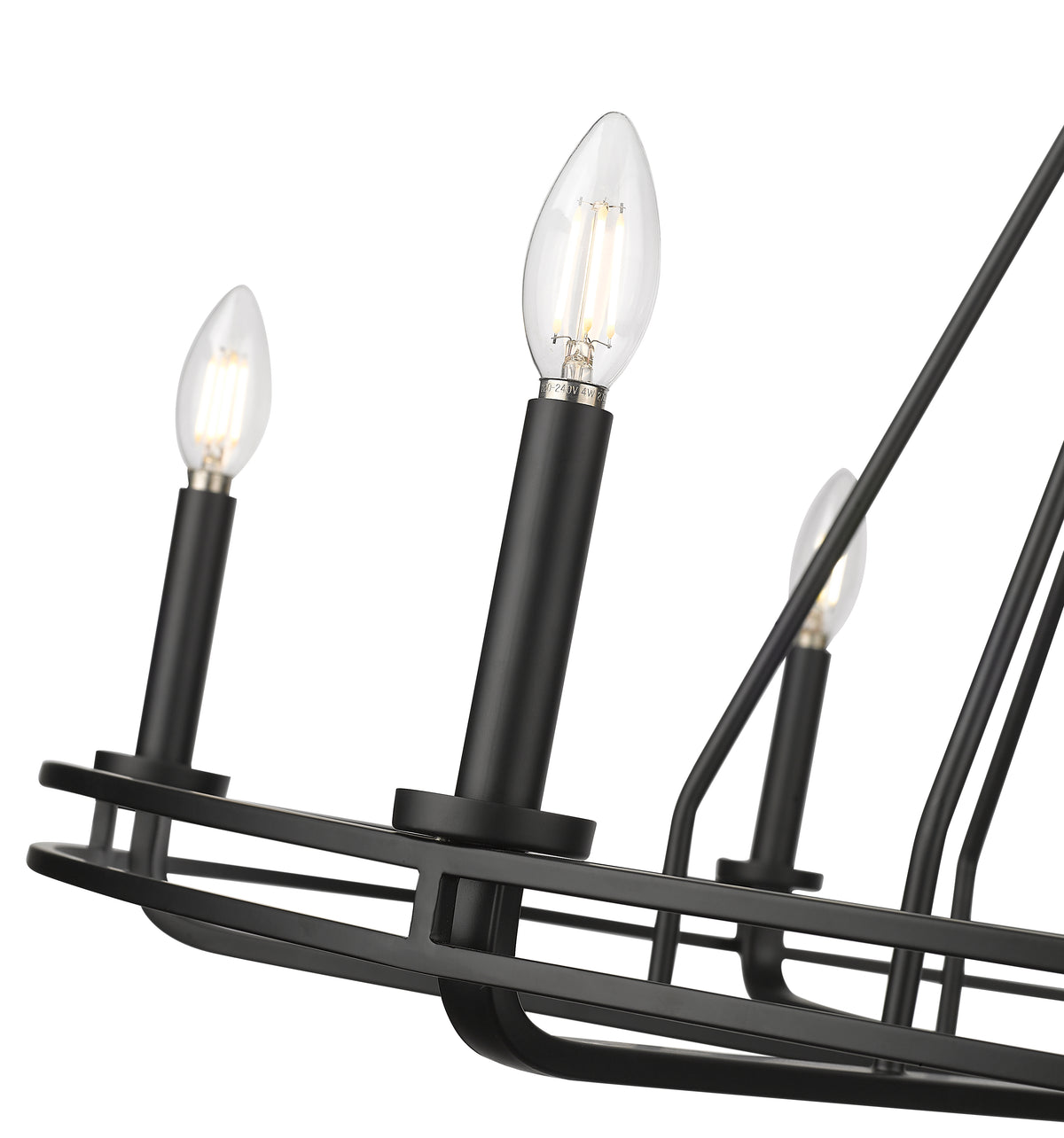 25.5'' Jody Matte Black 6 Light Chandelier