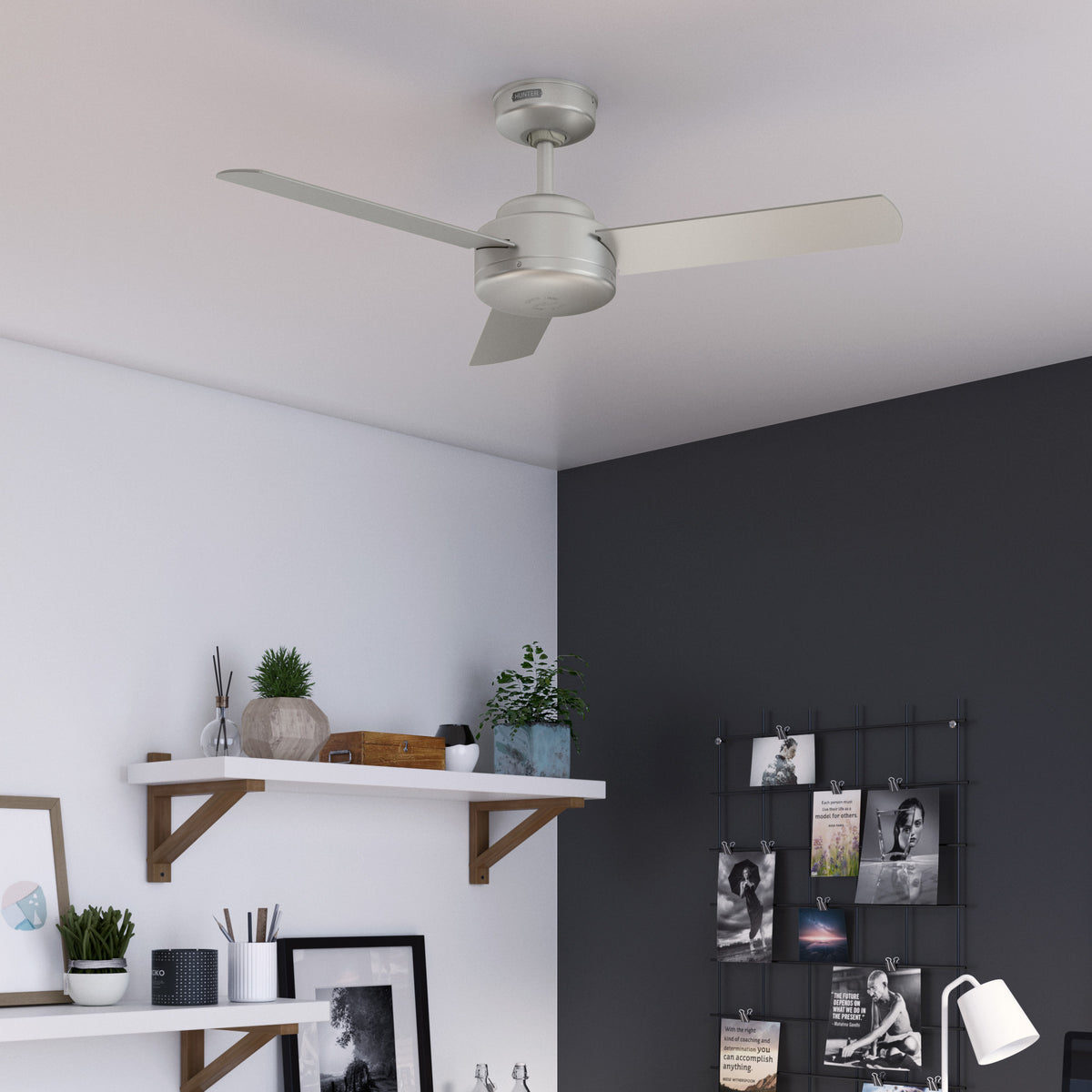 44 inch Presto Matte Nickel Ceiling Fan and Wall Control