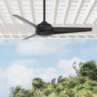 52 inch Trimaran Matte Black WeatherMax Indoor / Outdoor Ceiling Fan and Wall Control