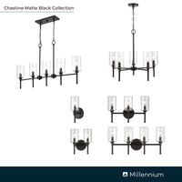 25.5'' Chastine Matte Black 4 Light Bath Vanity