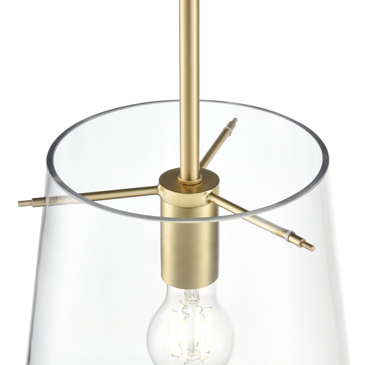 17'' Maccan Vintage Brass 1 Light Pendant