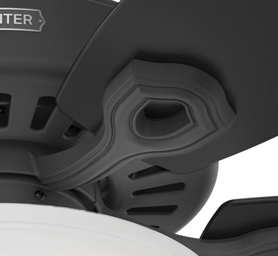 52 inch Builder Matte Black Ceiling Fan with LED Light Kit