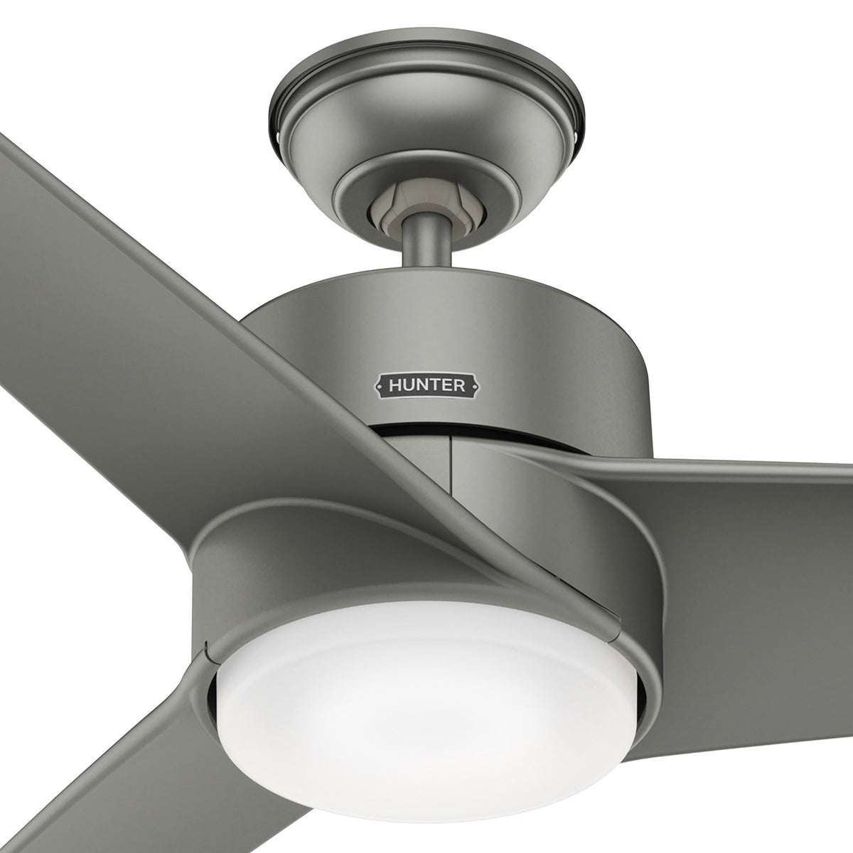 54 inch Havoc Matte Silver WeatherMax Indoor / Outdoor Ceiling Fan with LED Light Kit and Wall Control