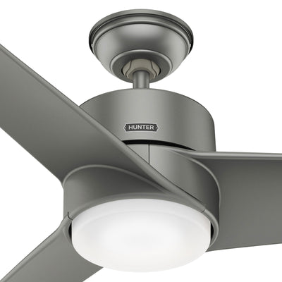 54 inch Havoc Matte Silver WeatherMax Indoor / Outdoor Ceiling Fan with LED Light Kit and Wall Control