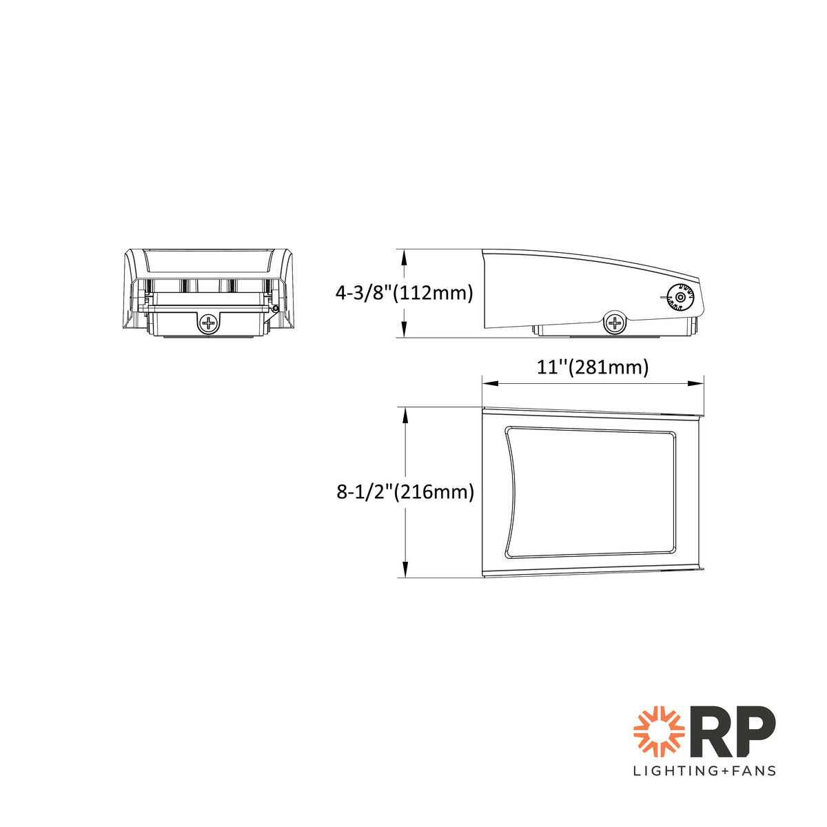 11-inch Bronze Outdoor Outdoor Wall Light with 3-CCT Selectable White