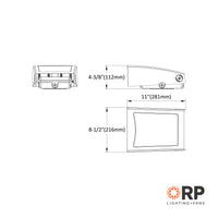 11-inch Bronze Outdoor Outdoor Wall Light with 3-CCT Selectable White