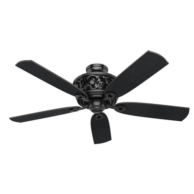 54 inch Promenade ENERGY STAR® Gloss Black Ceiling Fan with LED Light Kit and Handheld Remote