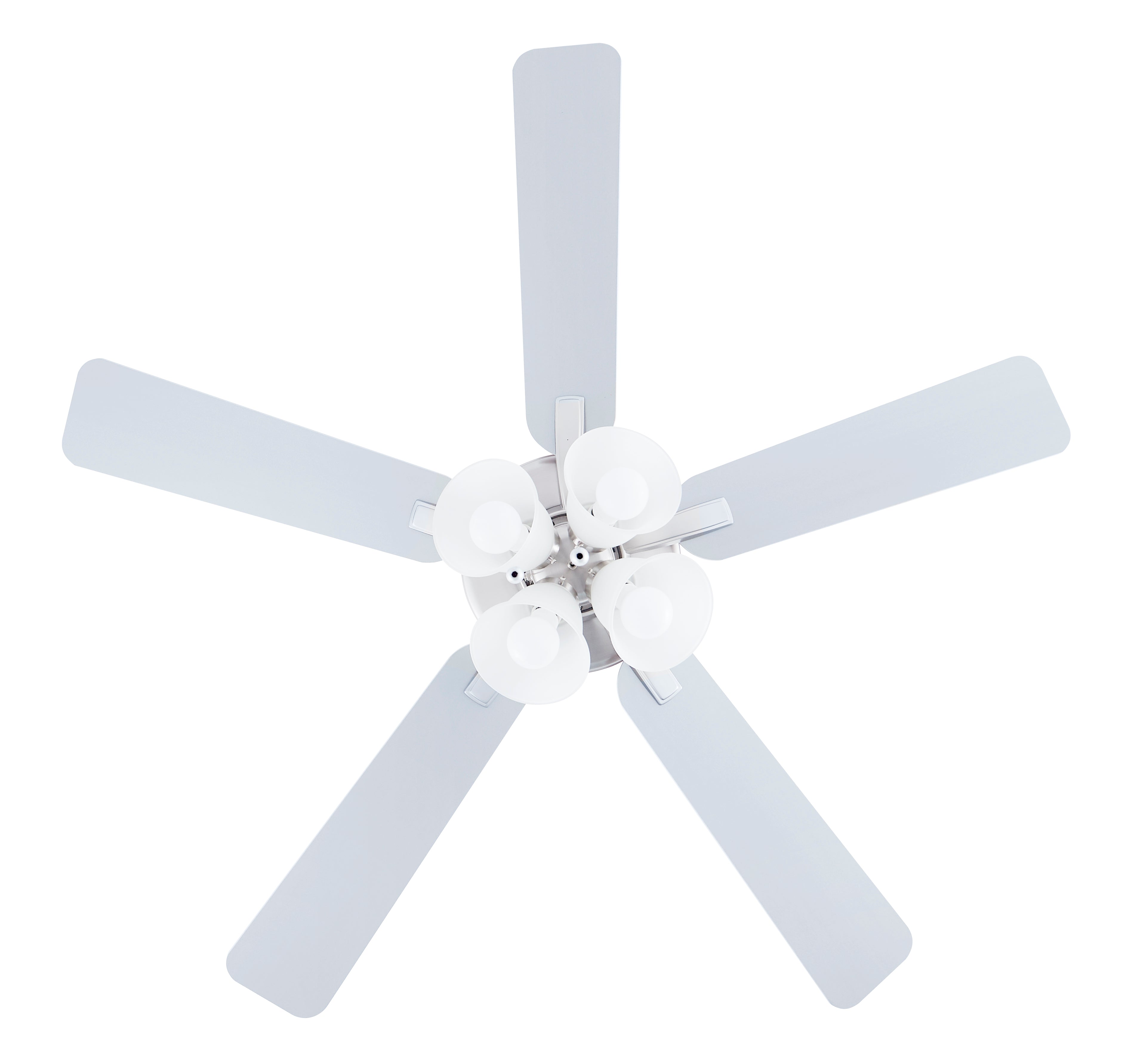 52 Inch Marisella AC Brushed Nickel Indoor Ceiling Fan 5-Blade 4 Lights Reversible