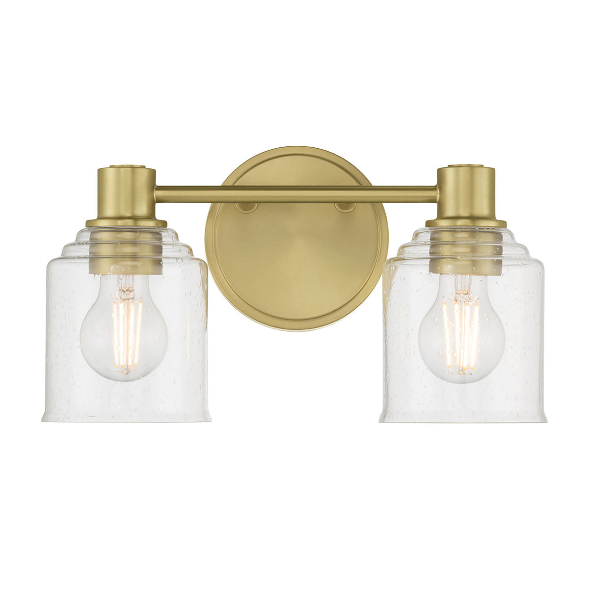 14'' Vessair Vintage Brass 2 Light Bath Vanity
