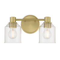 14'' Vessair Vintage Brass 2 Light Bath Vanity