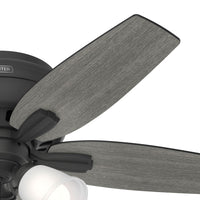 42 inch Newsome Matte Black Low Profile Ceiling Fan with LED Light Kit