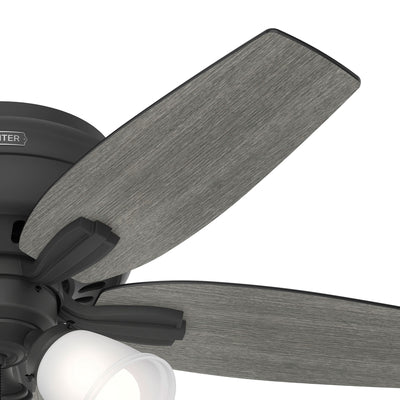 42 inch Newsome Matte Black Low Profile Ceiling Fan with LED Light Kit