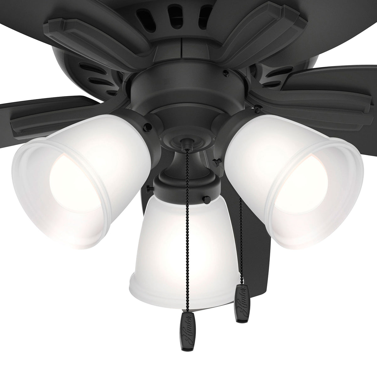 42 inch Newsome Matte Black Low Profile Ceiling Fan with LED Light Kit