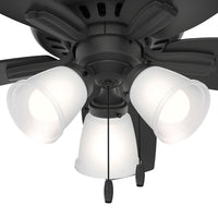 42 inch Newsome Matte Black Low Profile Ceiling Fan with LED Light Kit
